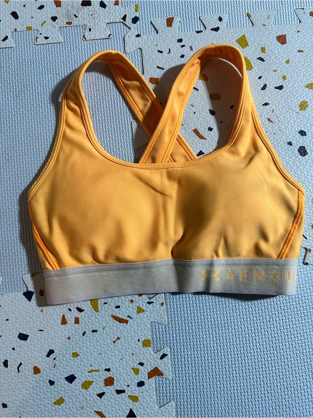 Under Armour Orange Cross-Back Performance Sports Bra